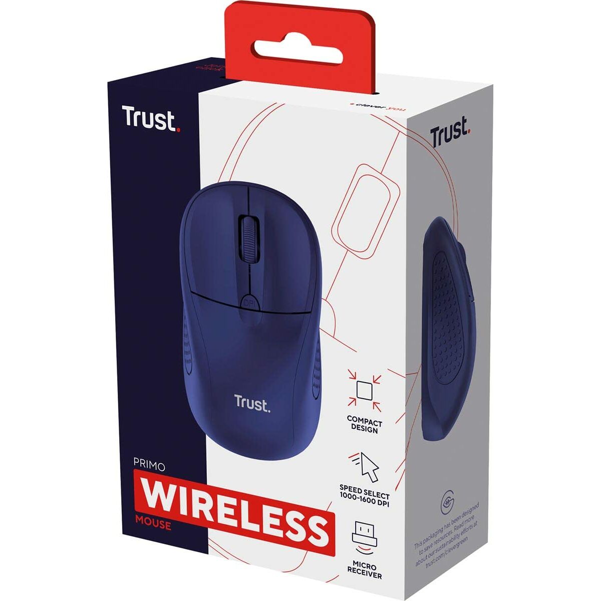 Rato sem Fios Ótico Trust Primo Azul
